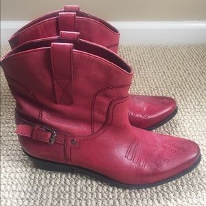 Franco Sarto western ankle boots